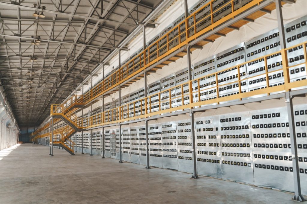 Mining rigs installed in the Bratsk data center