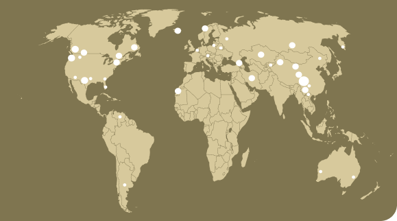 Карта мировых майнинговых центров