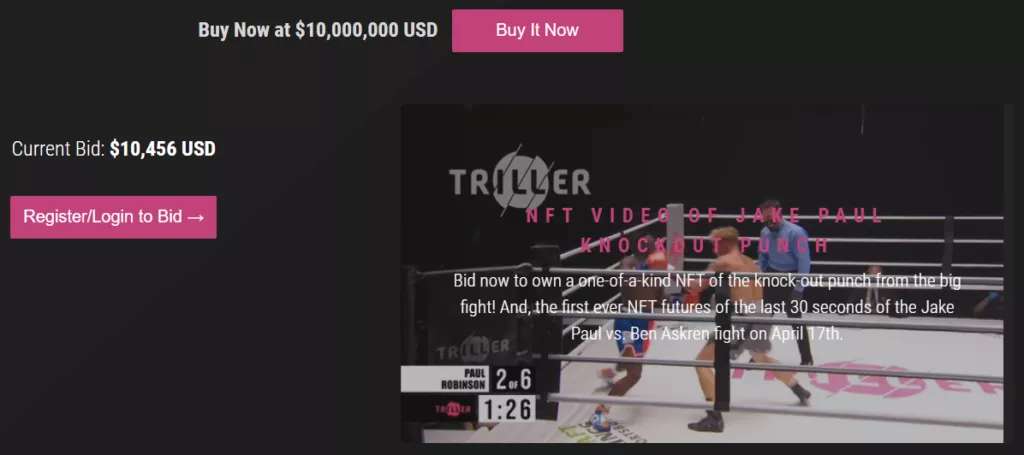За NFT-видео нокаута из боя YouTube-блогера запросили $10 млн
