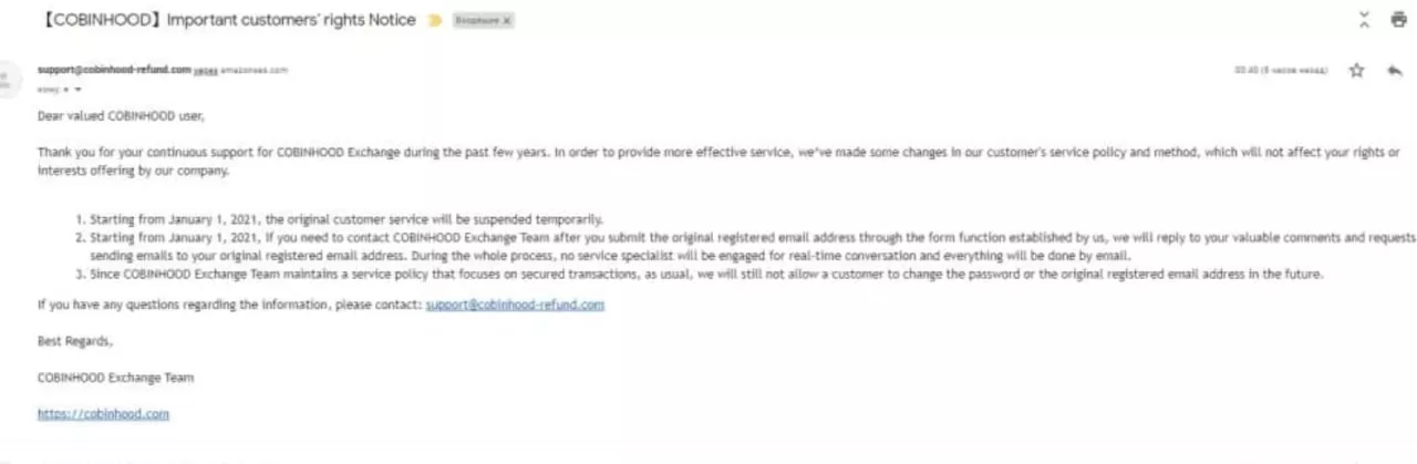 Биткоин-биржа Cobinhood сообщила о приостановке обслуживания клиентов