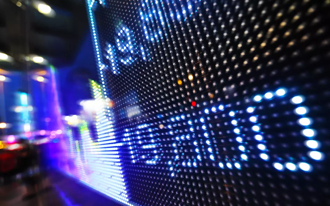 Stock market data on LED display