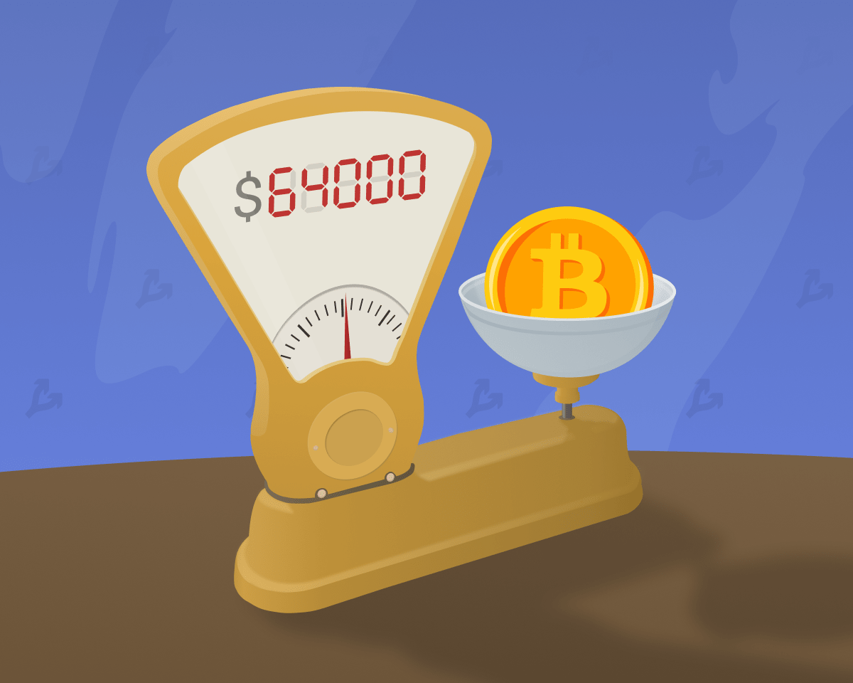 Цена биткоина преодолела отметку $64 000. Ethereum — выше $2350