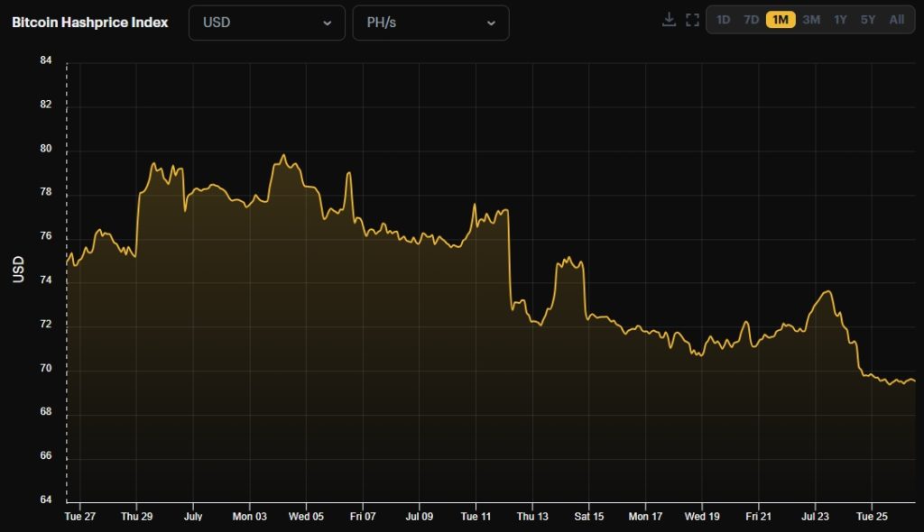 Сложность майнинга биткоина упала на 2,94%