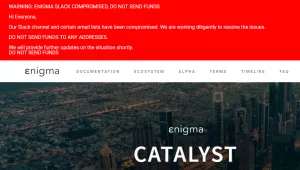 В результате взлома pre-ICO Enigma Catalyst похищено более $400 000