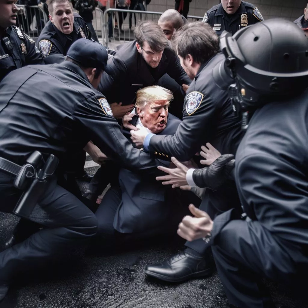 Фейковое изображение ареста бывшего президента США Дональда Трампа