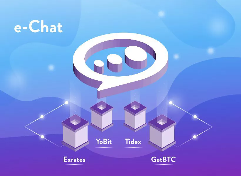 Токены e-Chat добавлены в листинг нескольких криптовалютных бирж