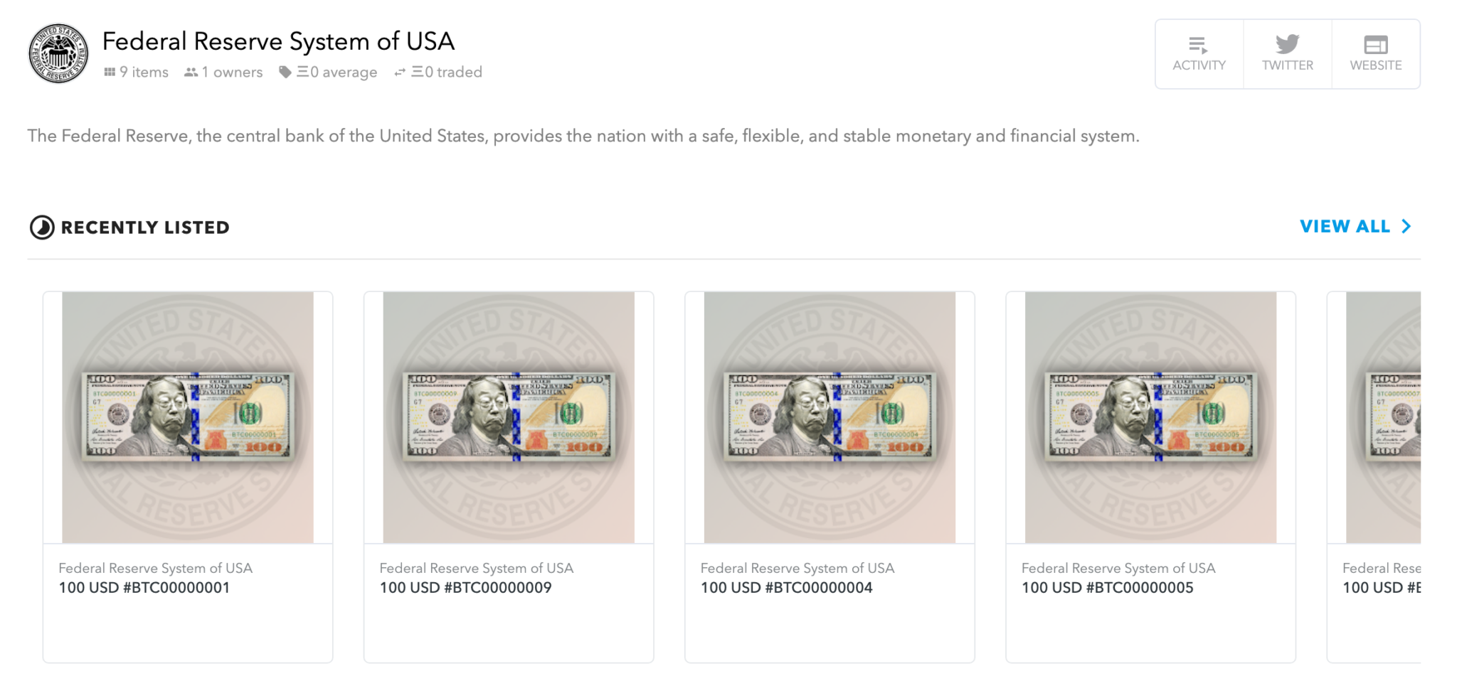 Доллары с «изображением Сатоши» выставили на продажу в виде NFT