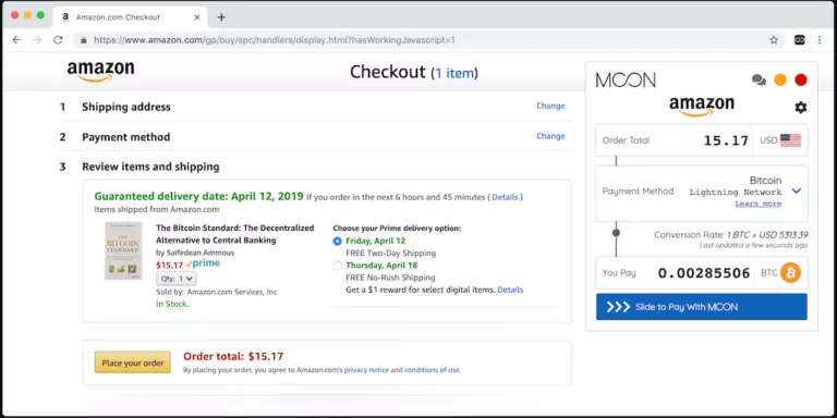 Стартап Moon открыл возможность покупать товары на Amazon за биткоины