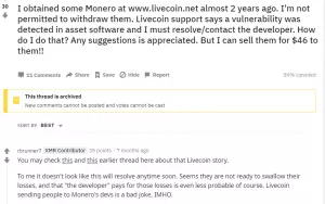 Пользователи обвинили биткоин-биржу Livecoin в присвоении «украденных» Monero