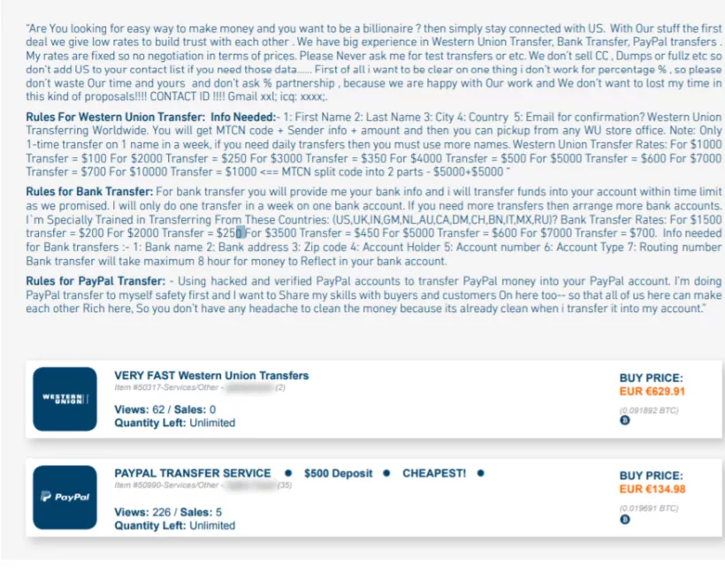 Исследование: в даркнете стоимость похищенного из банка $1 составляет $0,1 в BTC