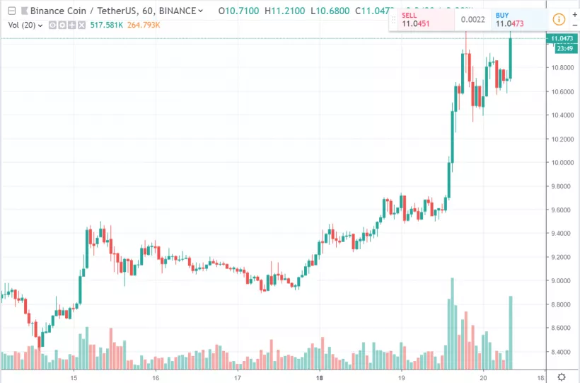 Стартовало публичное тестирование платформы Binance DEX, BNB растет