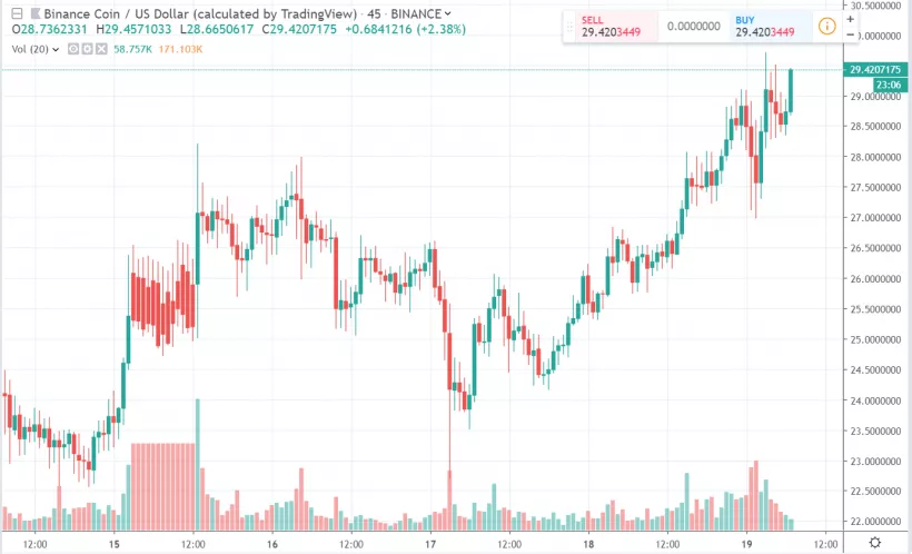 Binance Coin обновил исторический максимум, а биткоин вновь преодолел $8000