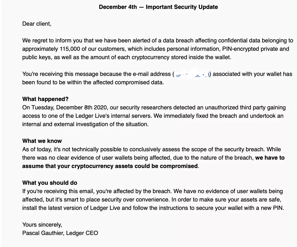 Пользователи Ledger потеряли еще 60 BTC из-за фейковой утечки данных