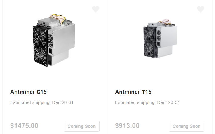 Стала известна цена новых Antminer S15 и T15 на базе 7-нм чипов