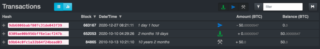 Снова перемещена 1000 биткоинов, покоящихся с 2010 года
