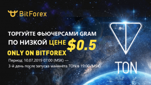 BitForex запустила фьючерсы токена GRAM