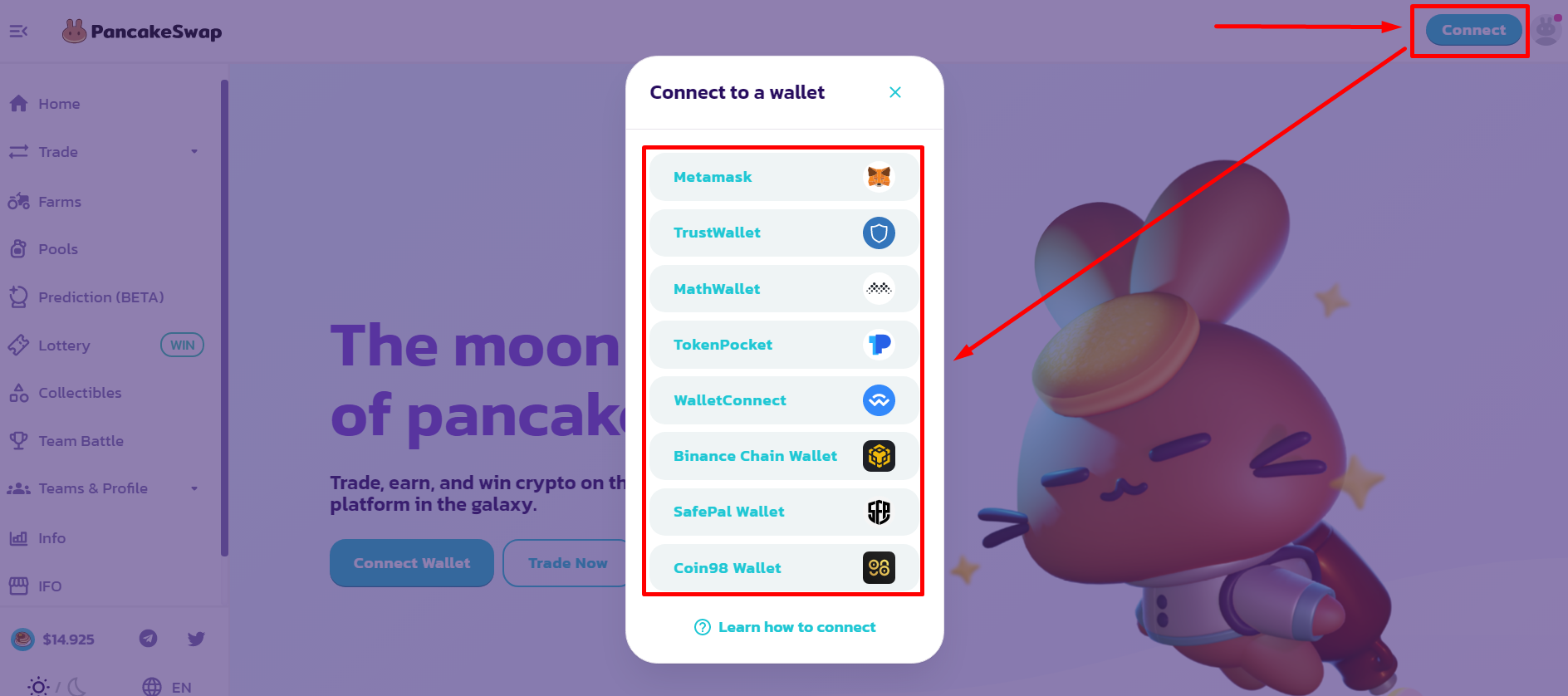 Tapswap как подключить кошелек. С pancakeswap на Бинанс перевод.