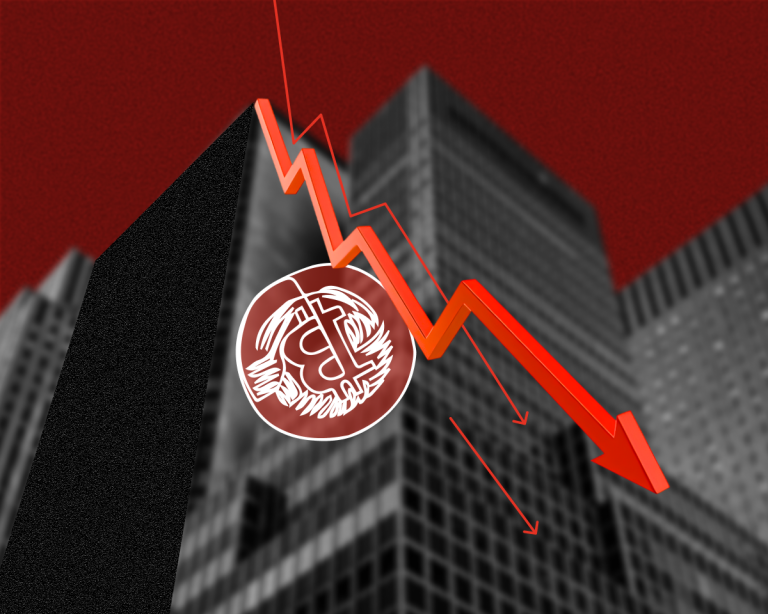 Bitcoin BTC going down fall падение биткоина