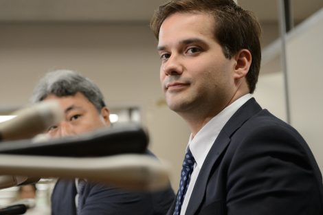Former Mt. Gox CEO Mark Karpeles Holds News Conference After The First Day Of His Criminal Trial At Tokyo District Court