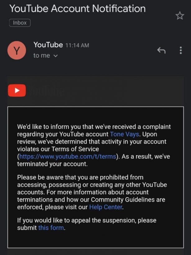 YouTube наносит новый удар: видеохостинг удалил и вскоре восстановил канал Тона Вейса