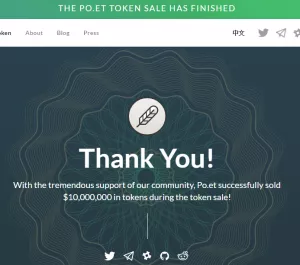 Блокчейн-протокол Po.et собрал $10 млн в ходе токенсейла