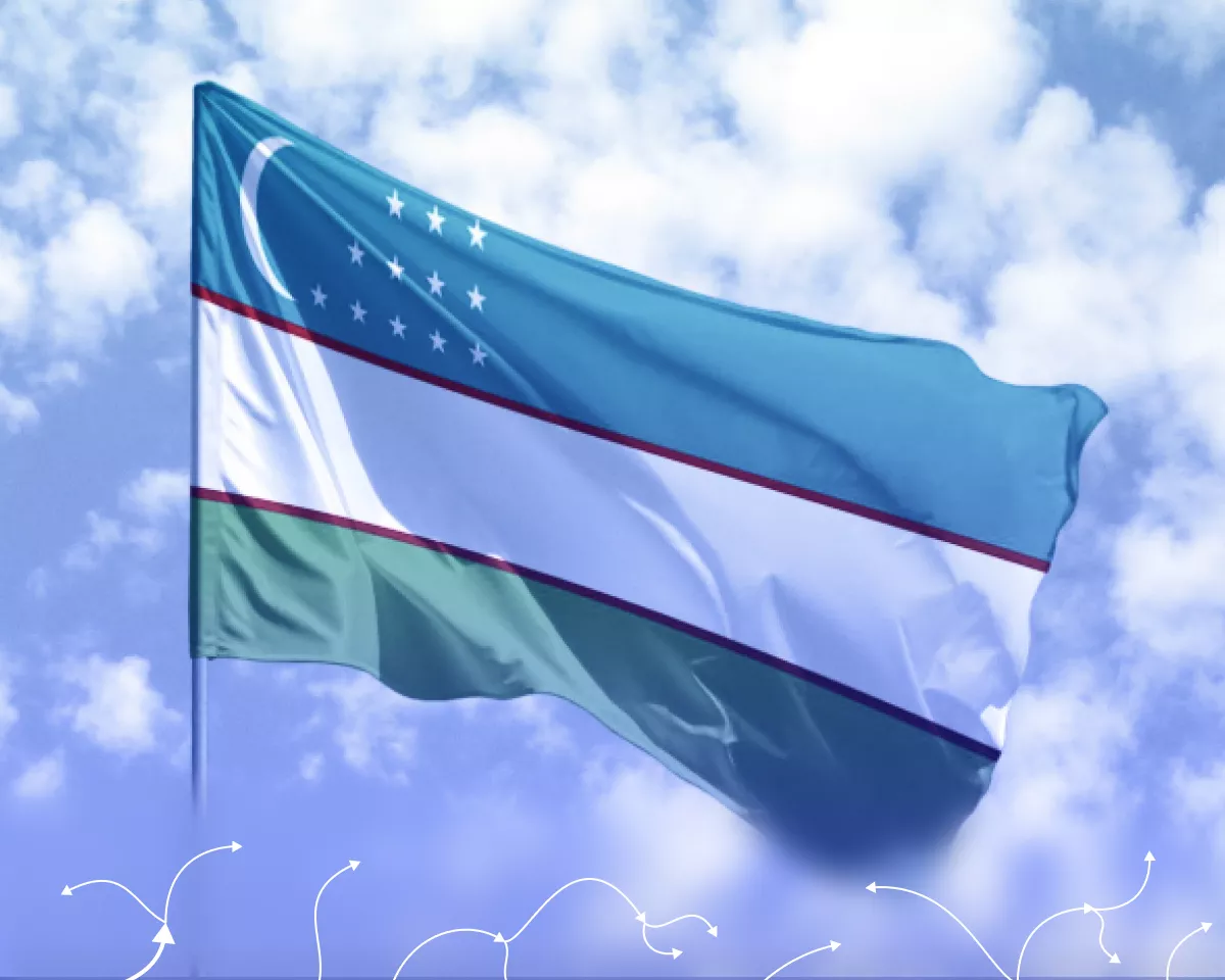uzbekistan flag узбекистан криптовалюты